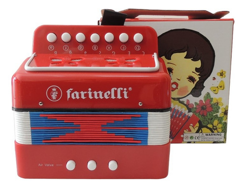 Acordeon Botones Infantil 7 Botones 2 Bajos Bk  Envío Gratis