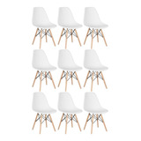 9 Cadeiras Eames Wood Dsw Eiffel Casa Jantar Colorida Cores Cor Da Estrutura Da Cadeira Branco