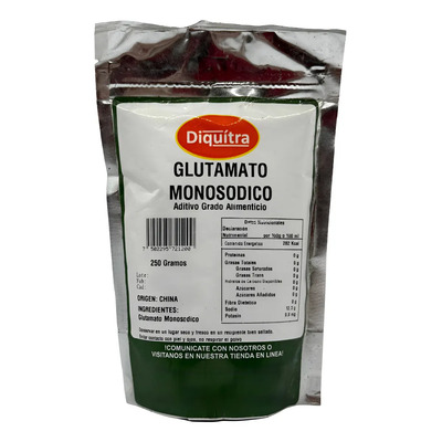 Glutamato Monosódico ( Sazonador ) Alimenticio Granel 250 Gr