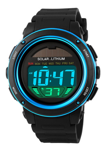 Skmei Solar Powered Digital Hombres Mujeres Sprots Reloj Dia