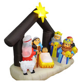 Inflable Para Navidad Reyes Magos Nacimiento Belen Xchws P