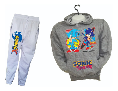 Conjuntos Sudadera + Buzo Sonic The Hedgehog Niños M2