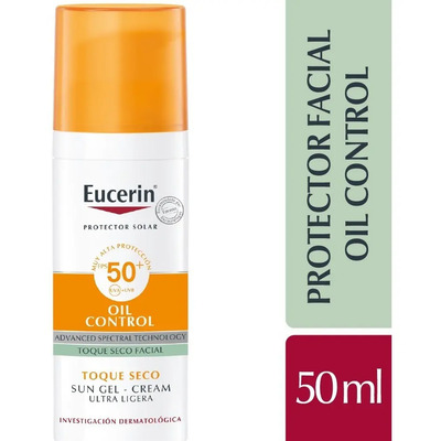 Eucerin Sun Oil Control Protector solar facial Toque Seco FPS 50 x 50 ml | Mismo precio en cuotas