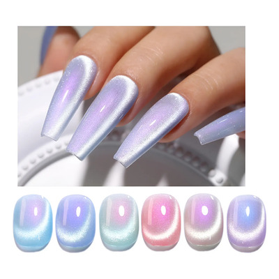 Esmalte Efecto Ojo Gato Gel La Aurora Boreal Gelesh  6colors | MercadoLibre