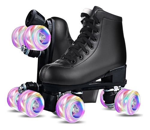 Patines Roller De Clásicos De 4 Ruedas Luminosas Y Freno