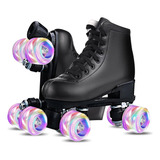 Patines Roller De Clásicos De 4 Ruedas Luminosas Y Freno