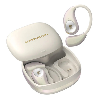 Audífonos Inalámbricos Open Ear Monster Ac510,auriculares Bluetooth 6.0 Deportivos Con Reducción De Ruido Ia,ipx5 Resistente Al Agua,25h De Música,control Táctil,carga Usb-c,blanco | MercadoLibre