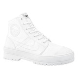 Tenis Casual Urbano Bota Panam 744 Blanco Para Mujer