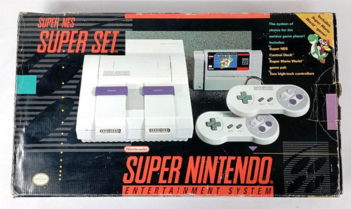 Consola Super Nintendo Snes En Caja Vintage Rtrmx