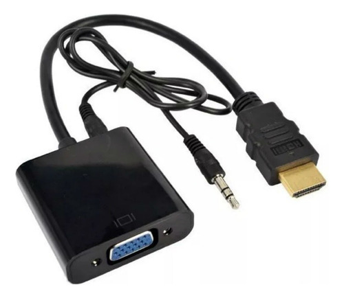 Adaptador Convertidor Hdmi A Vga + Audio  Full Hd Pc Laptop