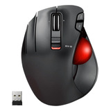 Mouse Trackball Inalámbrico Elecom Ex-g, Negro, 1500 Dpi