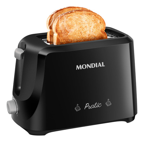 Tostador De Pães Pratic T18 700w Preto Mondial 110v