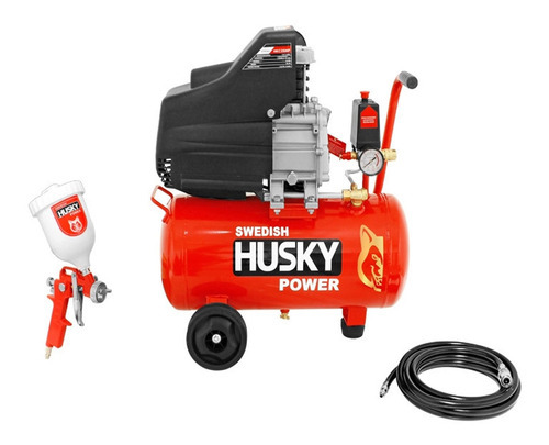 Compresor De Aire 2.5 Hp 25 L Con Manguera Y Pistola Husky Fase Eléctrica Monofásica Frecuencia 0 Mhz