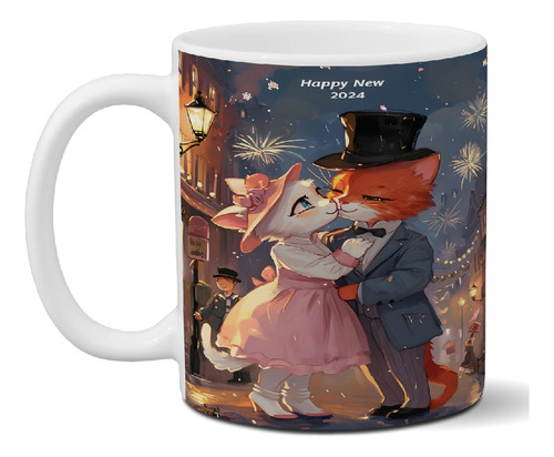 Taza De Cerámica Gato Año 2024 Exclusiva Full Color 