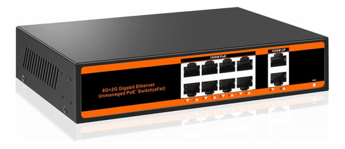 Conmutador Gigabit Poe+ De 8 Puertos No Administrado Compati