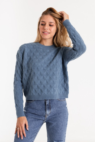 Sweater De Mujer Tejido Cadenas De Relieve Legneon
