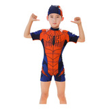 Traje Baño Infantil Spider-man Secado Rápido Para N Ou