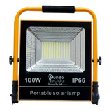 Reflector Led 100w Panel Solar Recargable Luz Blanca Poratil