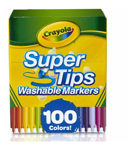 Super Tips 100 Marcadores Crayola Originales Lavables