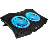 Base Cooler Nisuta Hasta 17 Pulgadas + Usb + Soporte Color Negro