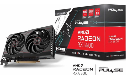 Placa De Video Amd Radeon Rx 6600 Sapphire Pulse 8gb