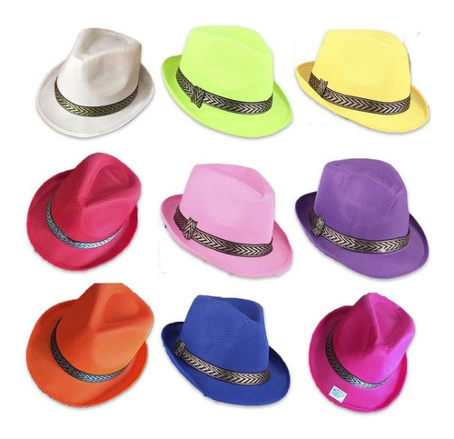 Combo X 15 Sombreros Tangueros De Colores Cotillón