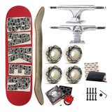 Skate Completo Maple 8.0 Profissional Truck 139mm Redbones 