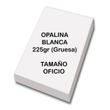 100 Papel Opalina Oficio Blanca Gruesa 225gr Hojas Economica