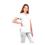 Pijama Quirurgica Antifluidos Mujer Blanco
