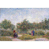 Lienzo Tela Amantes En Jardín Montmart Vincent Van Gogh Arte