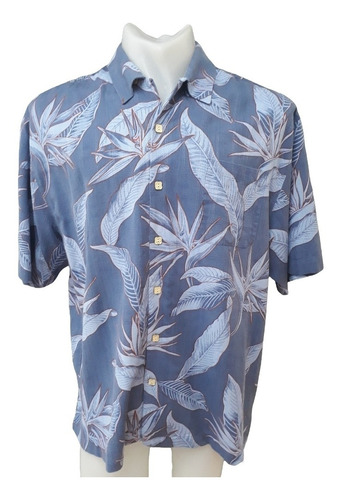 Camisa Hawaiana Jamaica Jaxx Americana Seda Talle Xl  Azul