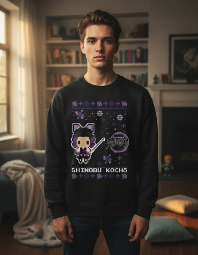 Pullover Sudadera Ugly Sueter Demon Slayer Kimetsu Shinobu