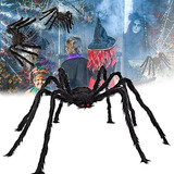 Decoración Halloween Gigante Araña Para Espeluznantes 2 M