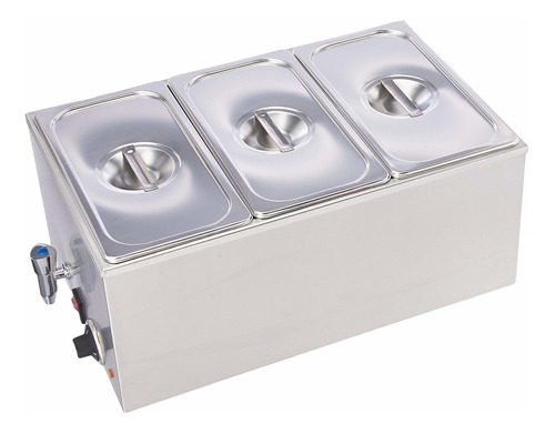 Sybo Zck Bain Marie - Calentador De Alimentos, 3 Secciones .