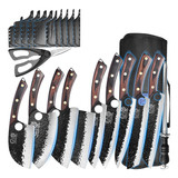 Xyj Professional Kitchen Knife Set With High-carbon Steel...