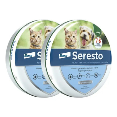 Seresto Perro Ch Y Gato Hasta 8 Kg 2 Pack Dhl Color Gris | Envío gratis