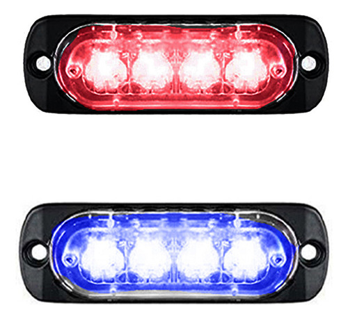 Kit Strobo Led Vermelho Type-r,  Estilo Policia, Ambulancia