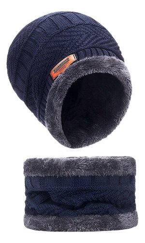 Touca Gorro + Cachecol Forrada Lã Frio Unissex Kit Proteção 