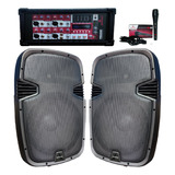 2bafles 15 PuLG Driver Titanio+consola Usb Bluetooth Radio