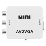 Adaptador Abs Shell Video Mini (blanco) A Vga Av Converter P