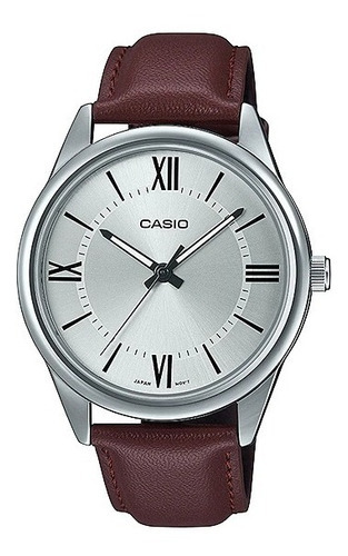 Reloj Casio Hombre Mtp-v005l-7b5 Malla Cuero Original