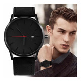 Reloj De Caballero De Lujo Elegante Moda Hombre Color De La Correa Negro