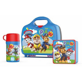 Disney Paw Patrol Kit Lonchera + Taza + Cantimplora Color Celeste