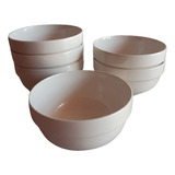 Pack 6 Pocillos Bowl De Ceramica Blanco Postres Multiuso