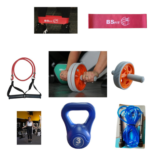 Set Kit De Entrenamiento Funcional Fitness Sport Gym Bsfit