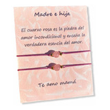 Pulseras Mama E Hija Cuarzo Rosa Día De Las Madres Regalo