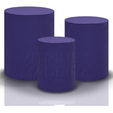 Capas Para Mesas Cilindros Tecido Cores Lisas Variadas P M G Cor Roxo