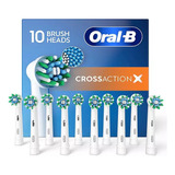 Oral-b Crossaction Toothbrush Replacement Brush Heads Color Blanco
