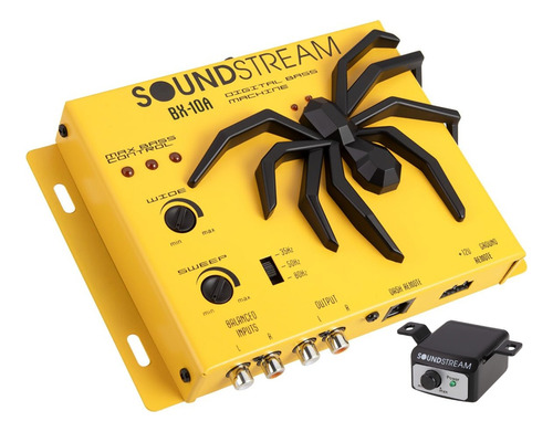 Epicentro Restaurador De Bajos Soundstream Bx-10a Amarillo