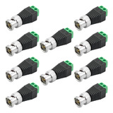 10x Conector Bnc Macho Borne Parafuso P/ Câmera De Cftv